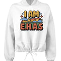 EHAS Ladies' Cropped Oversize Hooded Sweatshirt - Cornlegus