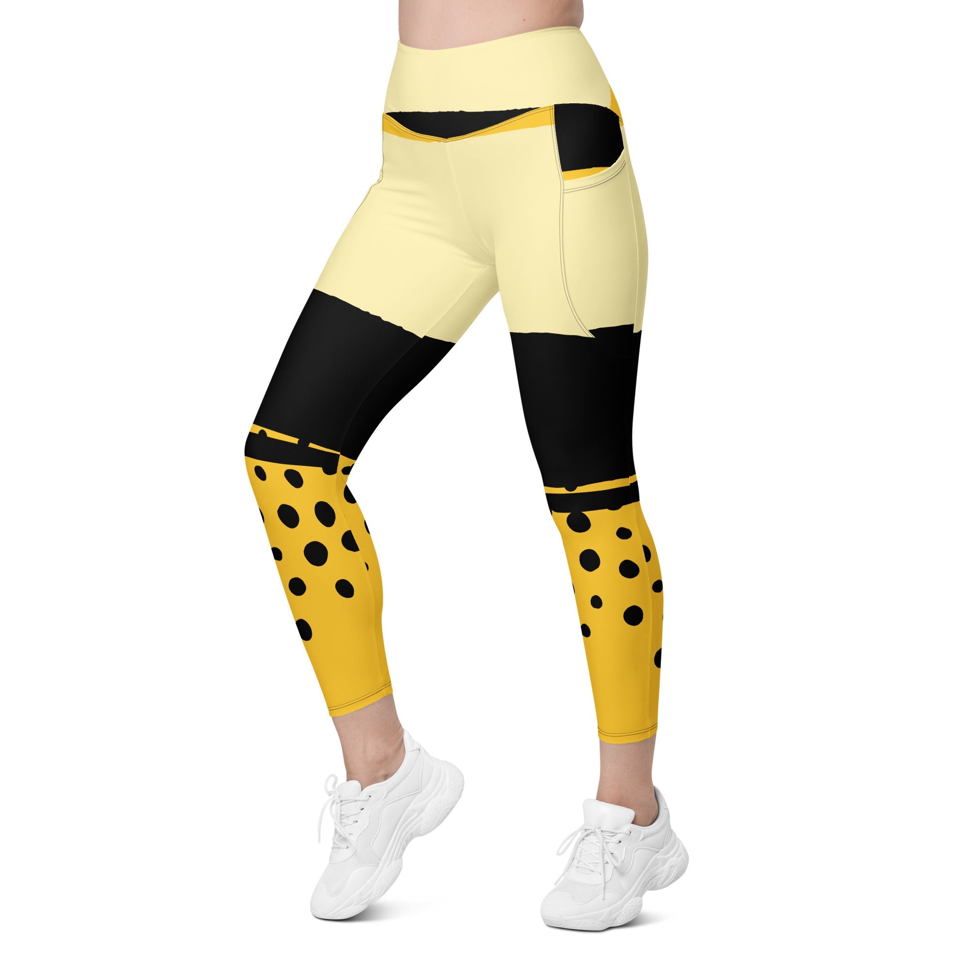 Yellow Leggings with pockets - Cornlegus