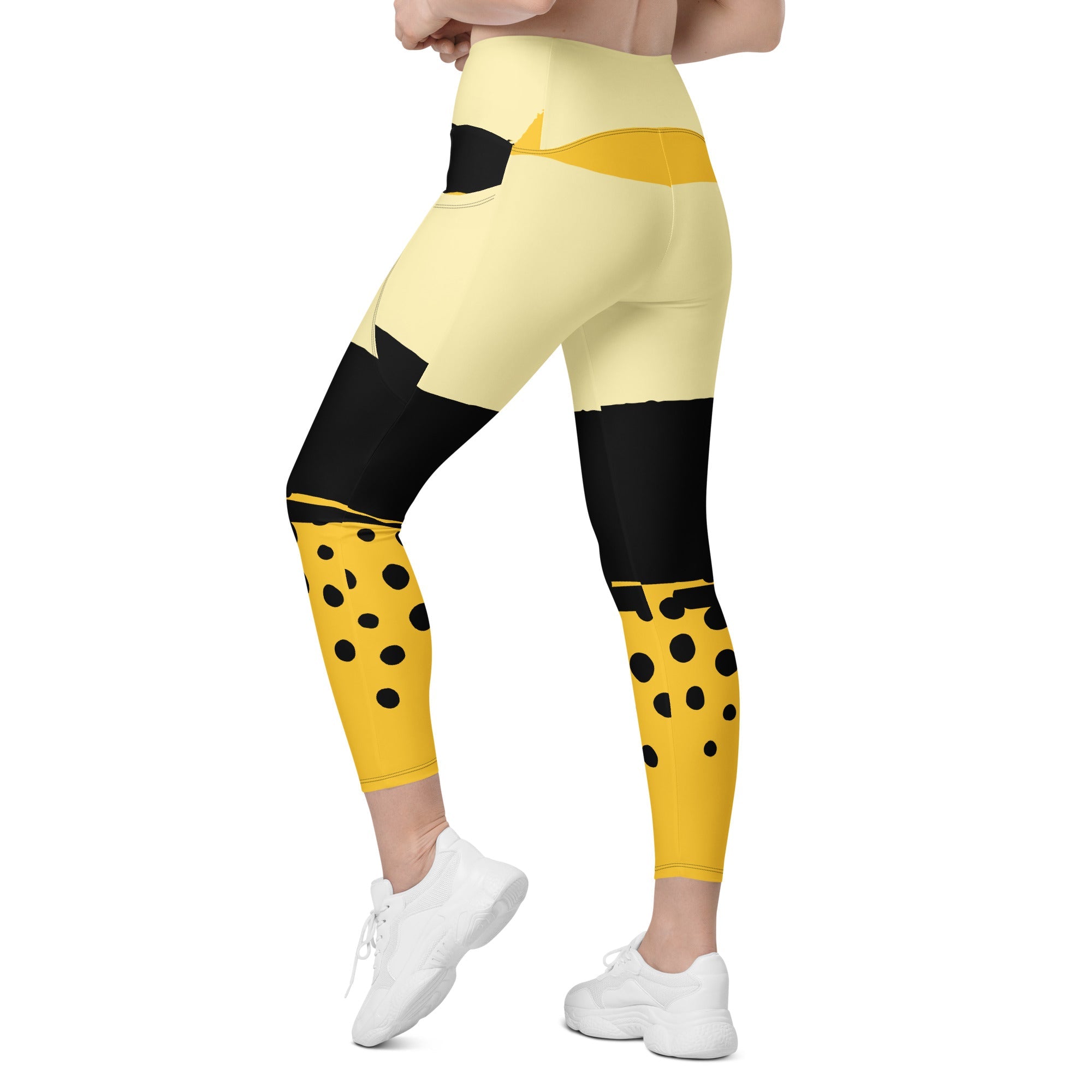 Yellow Leggings with pockets - Cornlegus
