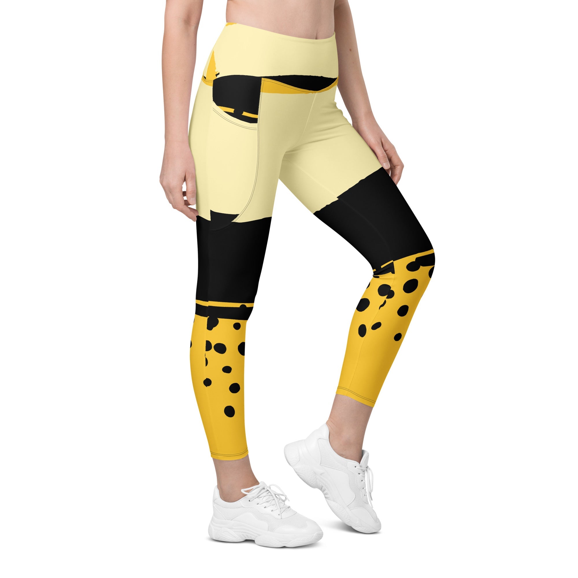 Yellow Leggings with pockets - Cornlegus