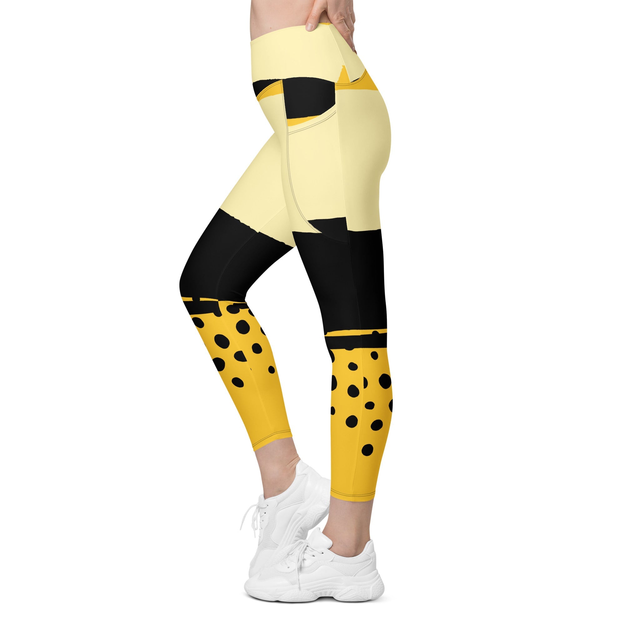 Yellow Leggings with pockets - Cornlegus