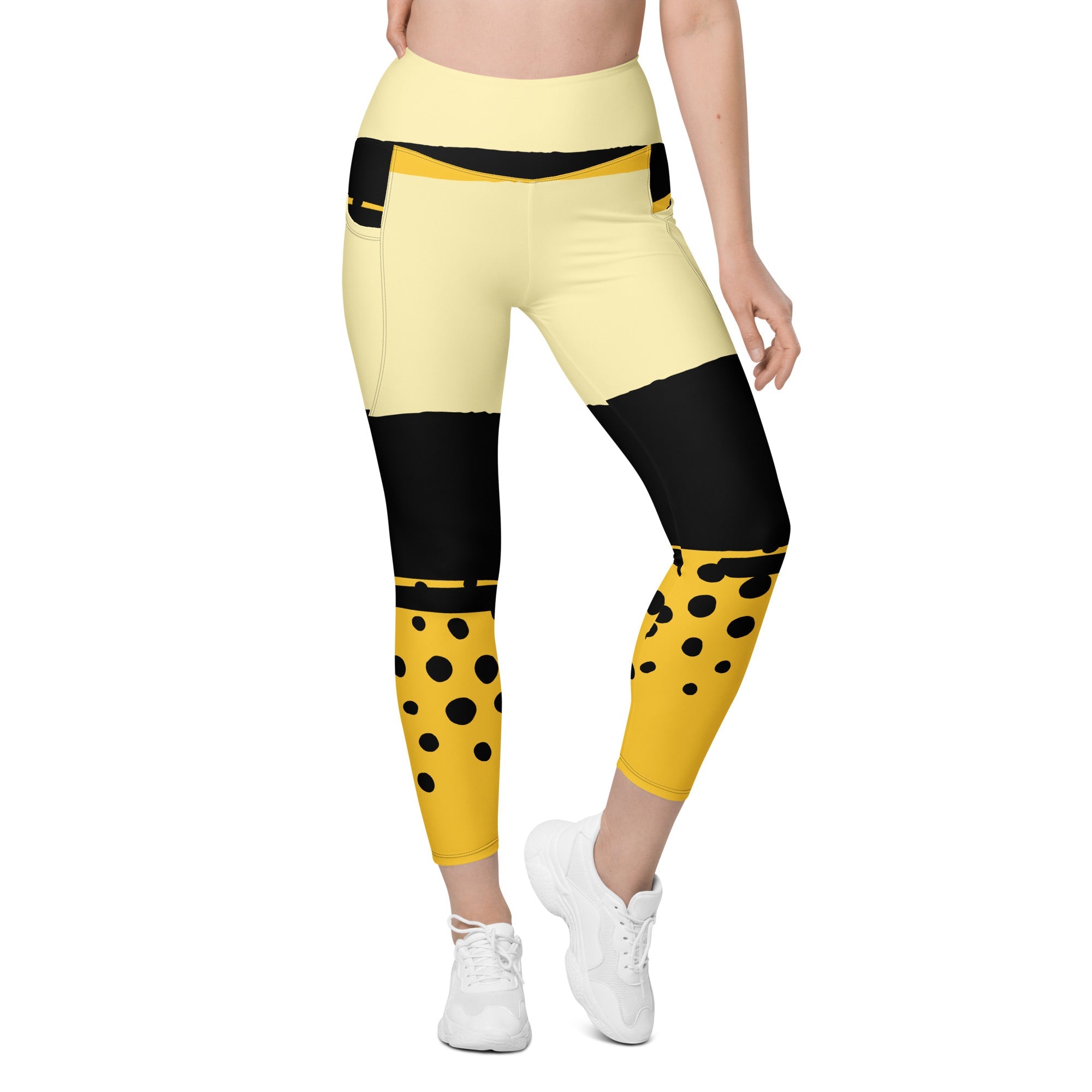 Yellow Leggings with pockets - Cornlegus