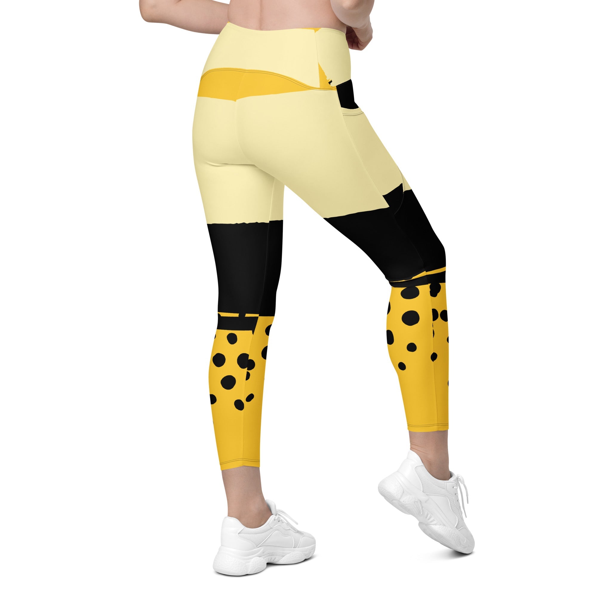 Yellow Leggings with pockets - Cornlegus